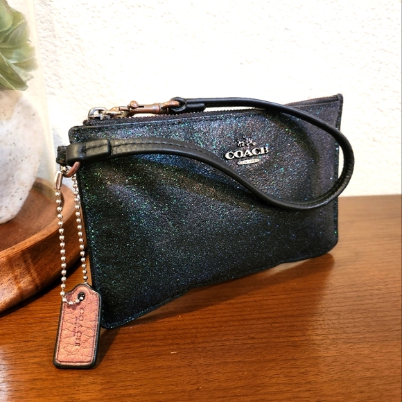 Coach Glitter Shimmer Wristlet Clutch Wallet - Picture 2 of 11